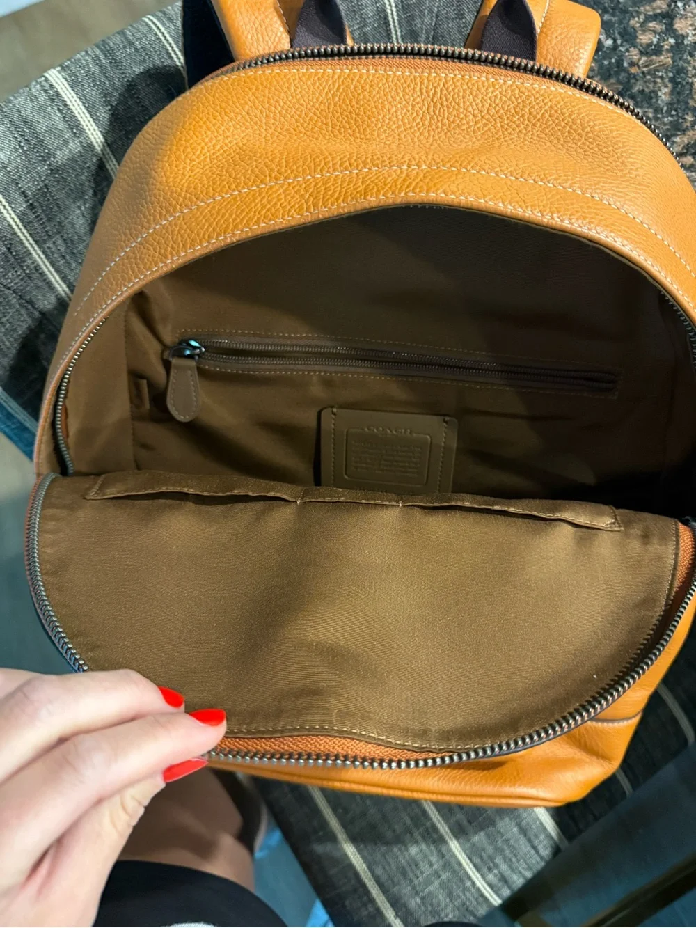 COACH West backpack w/ Coach stripe